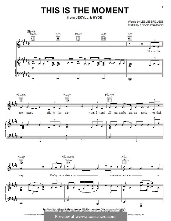 This Is the Moment: Für Stimme und Klavier (oder Gitarre) by Frank Wildhorn