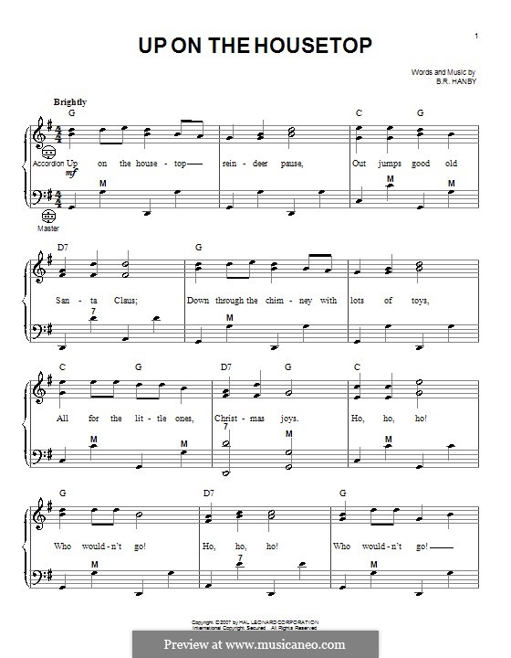 Up on the House Top: Für Akkordeon by Benjamin Russel Hanby