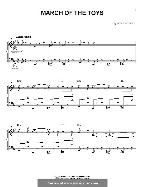 March of the Toys: Für Akkordeon by Victor Herbert