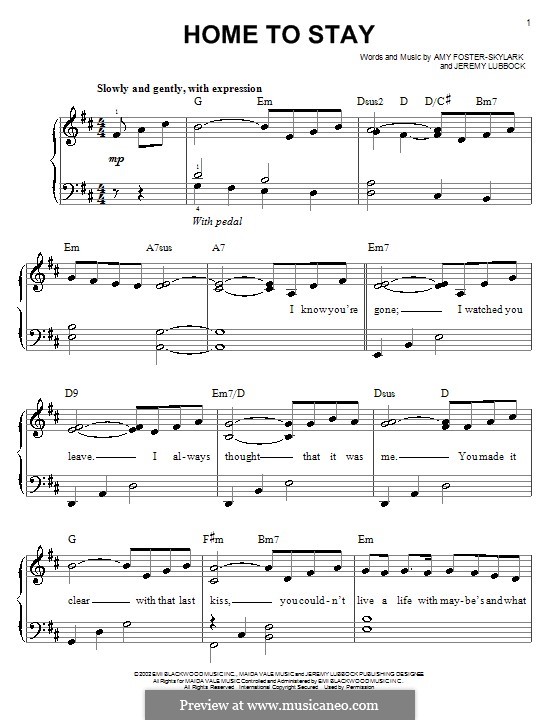 Home to Stay: Für Klavier by Jeremy Lubbock
