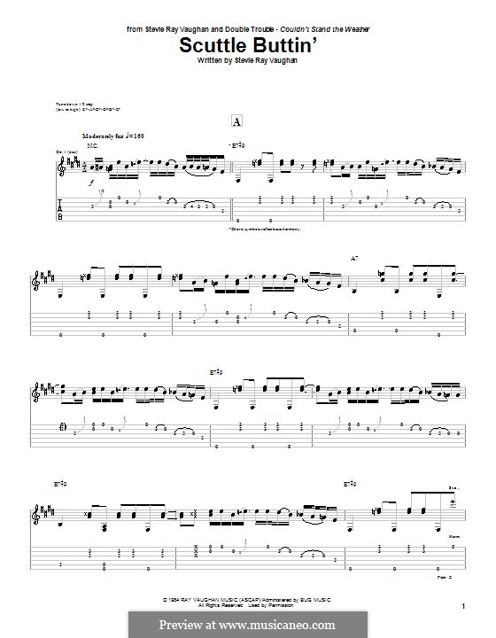 Scuttle Buttin': Für Gitarre by Stevie Ray Vaughan