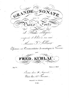 Grosse Sonate für Flute und Klavier, Op.71: Grosse Sonate für Flute und Klavier by Friedrich Kuhlau