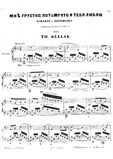 Songs and Romances (Book I), Nos.24-50: No.36 I'm Sad, for Piano by Alexander Sergeyevich Dargomyschski