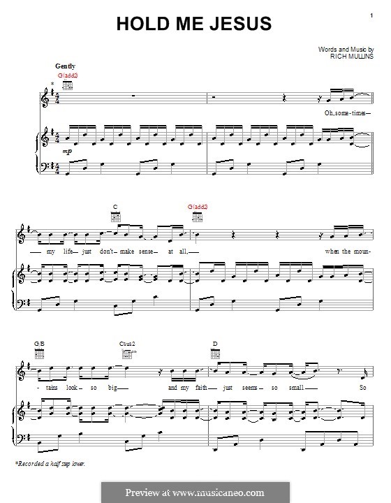 Hold Me Jesus: Für Stimme und Klavier (oder Gitarre) by Rich Mullins