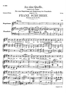 An eine Quelle, D.530 Op.109 No.3: A-Dur by Franz Schubert