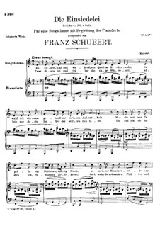 Die Einsiedelei, D.563: A-moll by Franz Schubert
