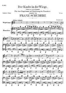 Der Knabe in der Wiege, D.579: C-Dur by Franz Schubert