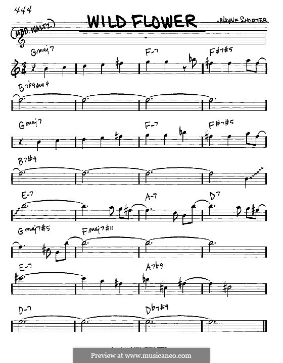 Wild Flower: Melodie und Akkorde - Instrumente in Es by Wayne Shorter