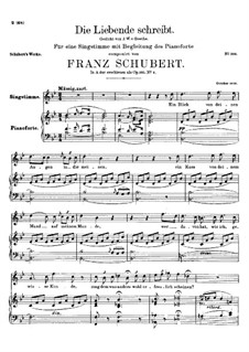 Die Liebende schreibt, D.673 Op.165 No.1: B-Dur by Franz Schubert