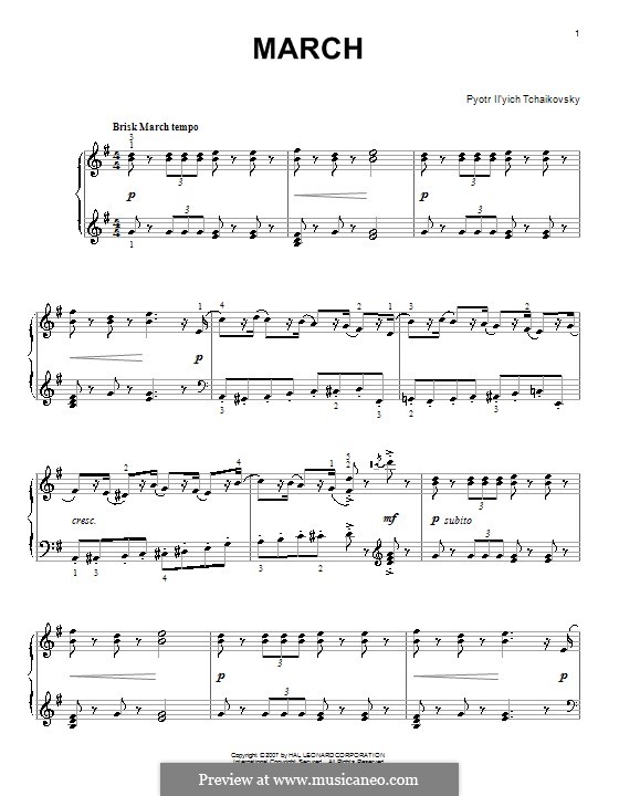Nr.2 Marsch: Für Klavier (Noten von hoher Qualität) by Pjotr Tschaikowski