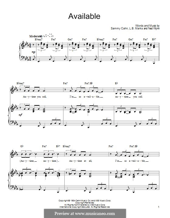 Available: Für Stimme und Klavier (oder Gitarre) by L.B. Marks, Ned Wynn