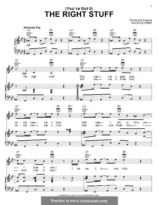 (You've Got It) The Right Stuff (New Kids on the Block): (You've Got It) The Right Stuff (New Kids on the Block) by Maurice Starr