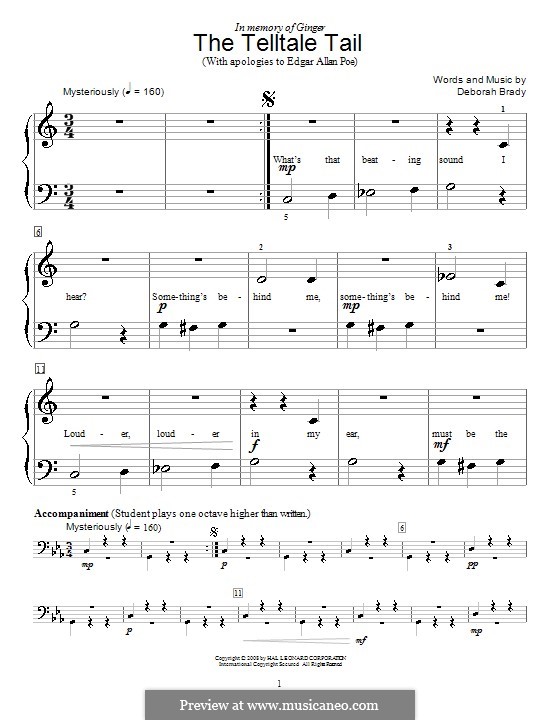 The Telltale Tail: Für Klavier by Deborah Brady