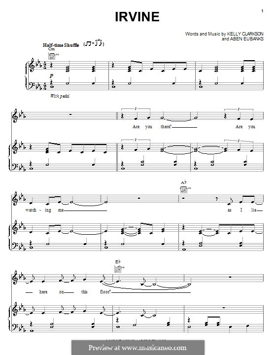 Irvine (Kelly Clarkson): Für Stimme und Klavier (oder Gitarre) by Aben Eubanks
