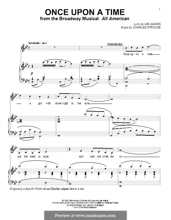 Once Upon a Time: Für Stimme und Klavier (oder Gitarre) by Charles Strouse