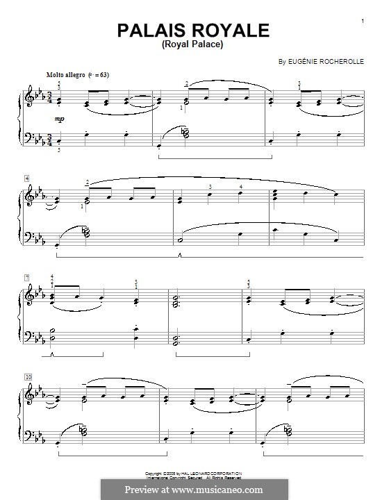 Palais royale: Für Klavier by Eugénie Rocherolle