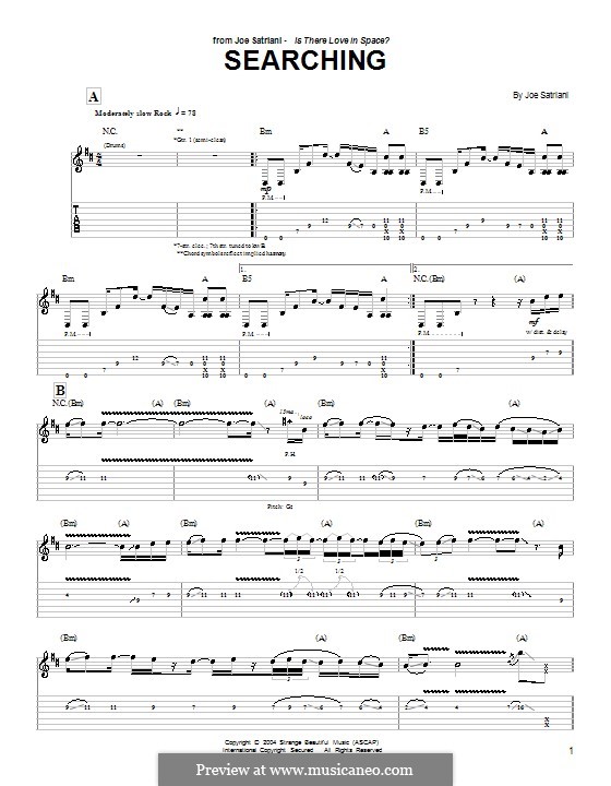 Searching: Für Gitarre mit Tabulatur by Joe Satriani