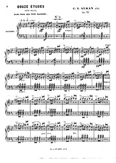 Zwölf Etüden in allen Dur-Tonarten, Op.35: Etüde Nr.2 by Charles-Valentin Alkan