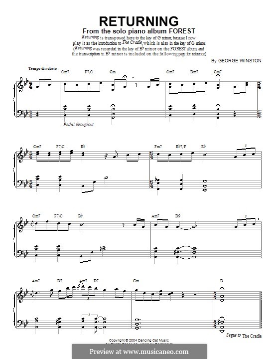 Returning: Für Klavier by George Winston