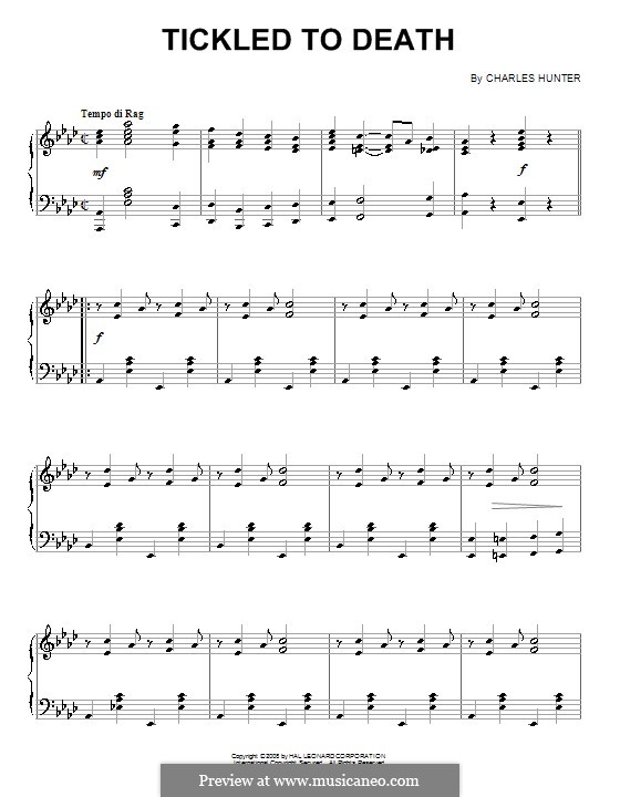 Tickled to Death: Für Klavier by Charles Hunter
