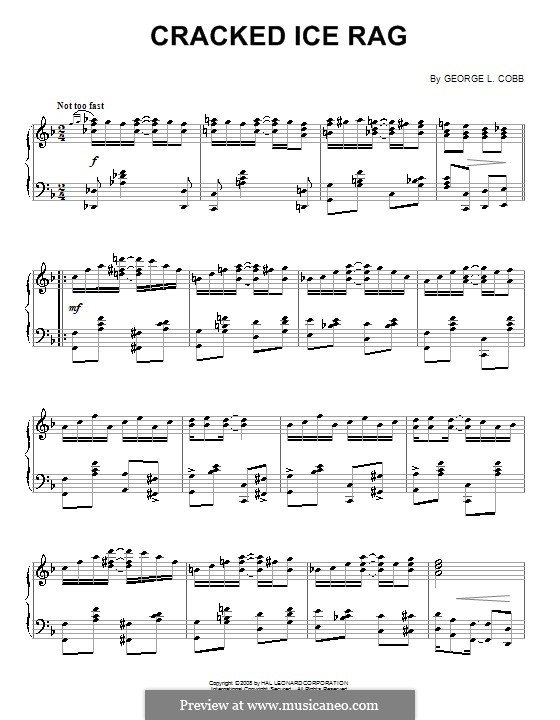 Cracked Ice Rag: Für Klavier by George L. Cobb