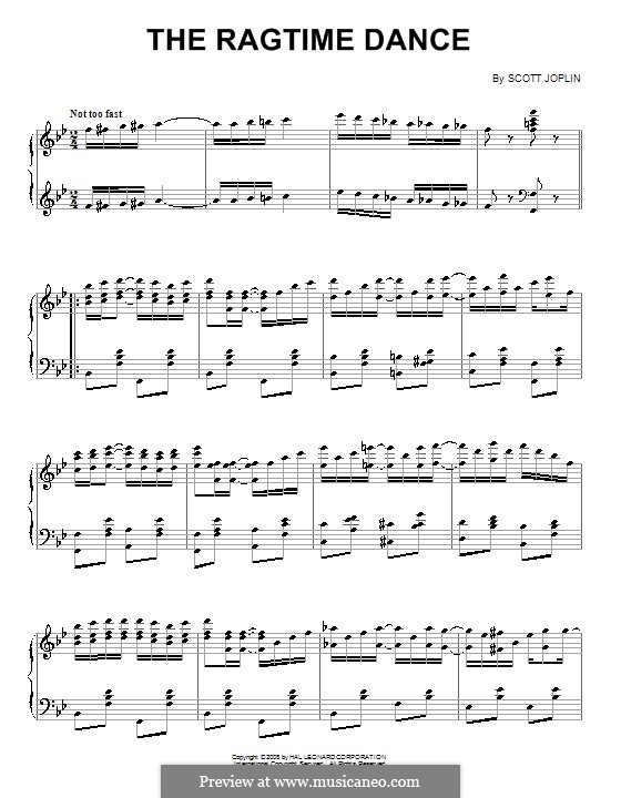 The Ragtime Dance: Für Klavier (Noten von hohem Qualität) by Scott Joplin