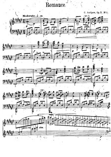 Fünf Stücke für Klavier, Op.5 No.2: Nr.1 Romanze by Konstantin Antipow