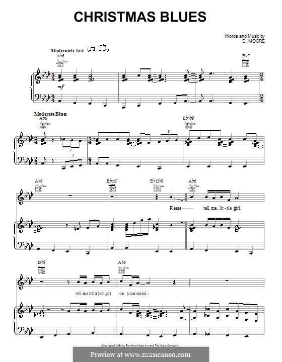 Christmas Blues: Für Stimme und Klavier (oder Gitarre) by Gatemouth Moore
