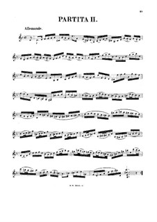 Partita für Violine Nr.2 in d-Moll, BWV 1004: Für einen Interpreten by Johann Sebastian Bach