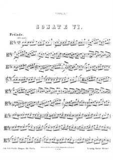 Suite für Cello Nr.6 in D-Dur, BWV 1012: Bearbeitung für Bratsche by Johann Sebastian Bach