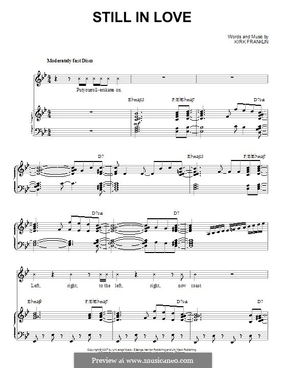Still in Love: Für Stimme und Klavier (oder Gitarre) by Kirk Franklin