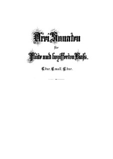 Sonate für Flöte und Basso Continuo Nr.1 in C-Dur, BWV 1033: Partitur by Johann Sebastian Bach
