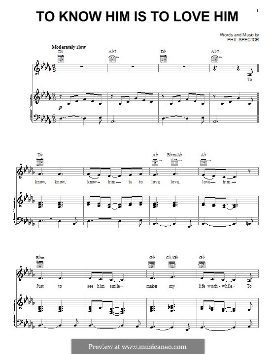 To Know Him is to Love Him: Für Stimme und Klavier (oder Gitarre) by Dolly Parton