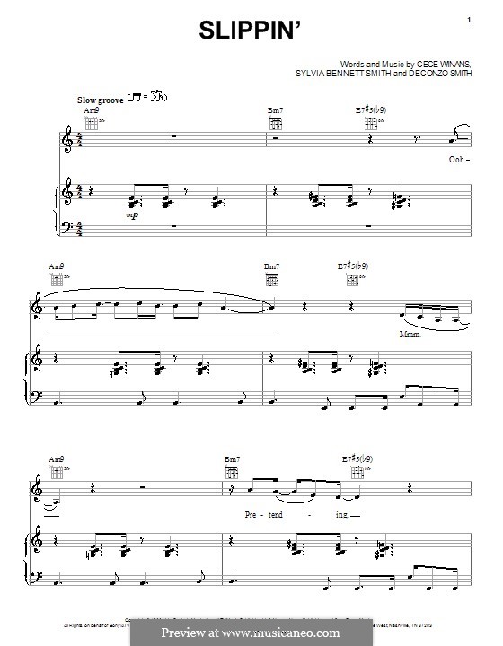 Slippin': Für Stimme und Klavier (oder Gitarre) by Deconzo Smith, Sylvia Bennett Smith
