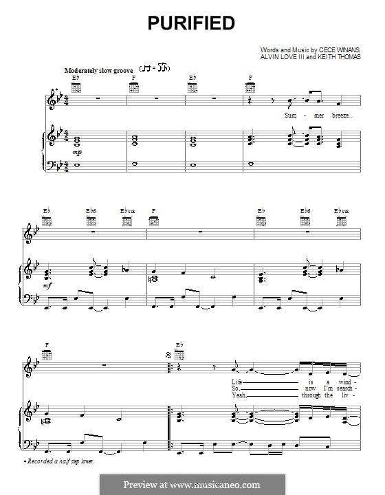 Purified: Für Stimme und Klavier (oder Gitarre) by Alvin Love III, Keith Thomas