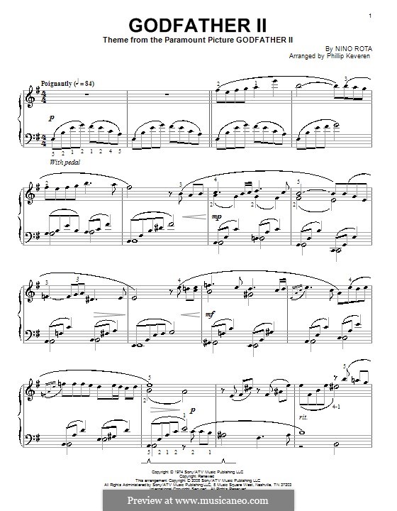 Theme from The Godfather II: Für Klavier by Nino Rota