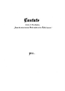 Denn du wirst meine Seele nicht in der Hölle lassen, BWV 15: Vollpartitur by Johann Sebastian Bach