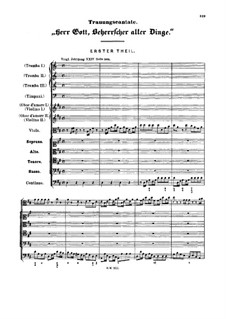 Herr Gott, Beherrscher aller Dinge, BWV 120a: Herr Gott, Beherrscher aller Dinge by Johann Sebastian Bach