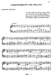 Componimenti per Organo. Toccata: Componimenti per Organo. Toccata by Giovanni Cavaccio