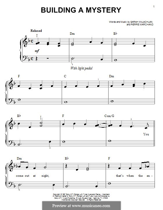 Building a Mystery: Einfache Noten für Klavier by Pierre Marchand