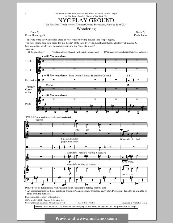 NYC Play Ground: Chor (Zwei Stimmen) by Kevin James