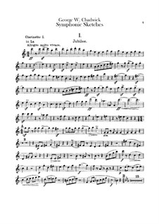 Sinfonische Skizzen: Klarinetten- und Bassklarinettenstimme by George Whitefield Chadwick