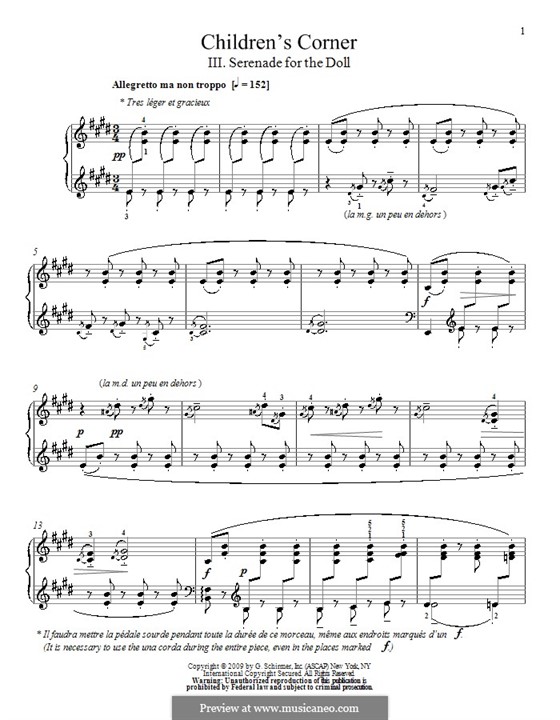 Nr.3 Abendständchens für die Puppe: Für Klavier by Claude Debussy