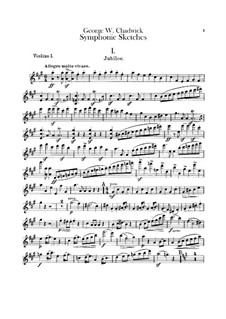 Sinfonische Skizzen: Violinstimme I by George Whitefield Chadwick