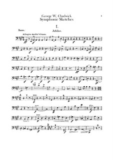 Sinfonische Skizzen: Kontrabass-Stimme by George Whitefield Chadwick