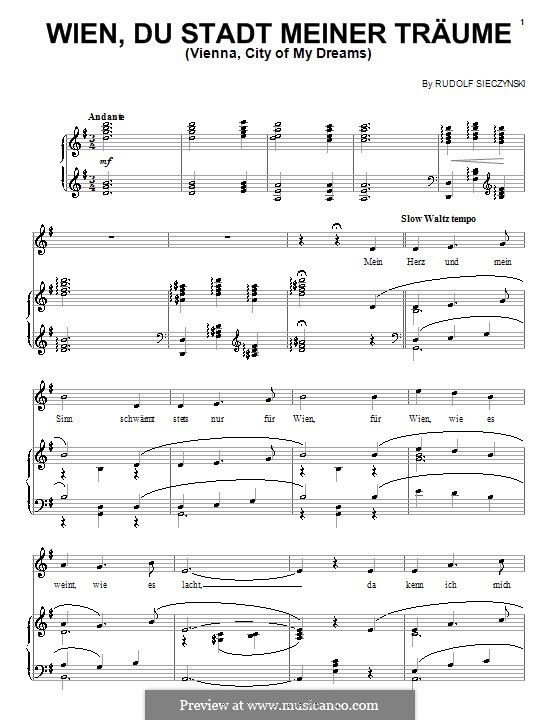 Wien, du Stadt meiner Träume: Wien, du Stadt meiner Träume by Rudolph Sieczynski