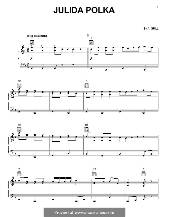 Julida Polka: Für Klavier by A. Grill
