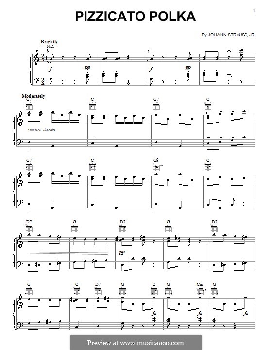 Pizzicato Polka: Für Klavier by Johann Strauss (Sohn)