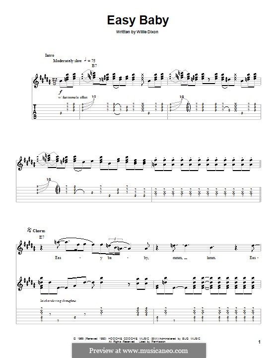 Easy Baby: Für Gitarre mit Tabulatur by Willie Dixon
