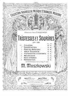 Tristesses et sourires, Op.58: Vollsammlung by Moritz Moszkowski